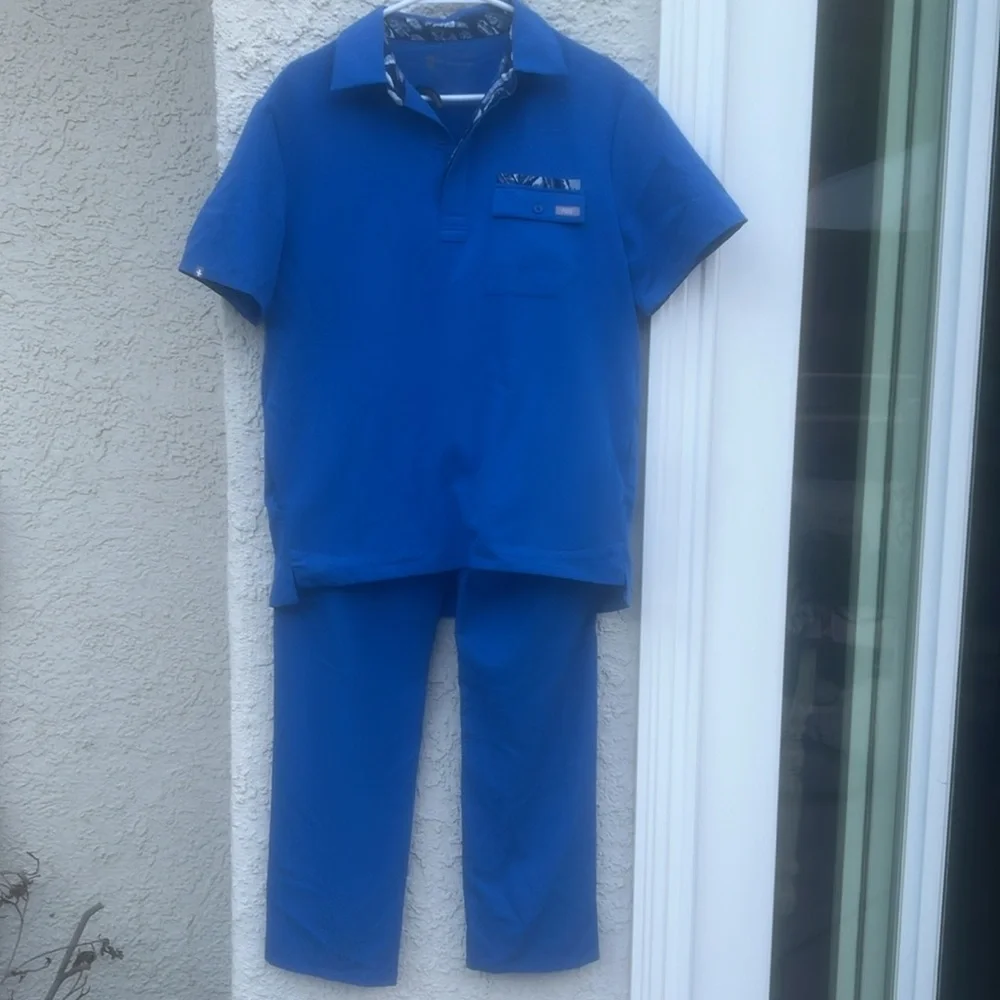 FIGS Technical Collection Royal Blue Men's Scrub Set Size M
